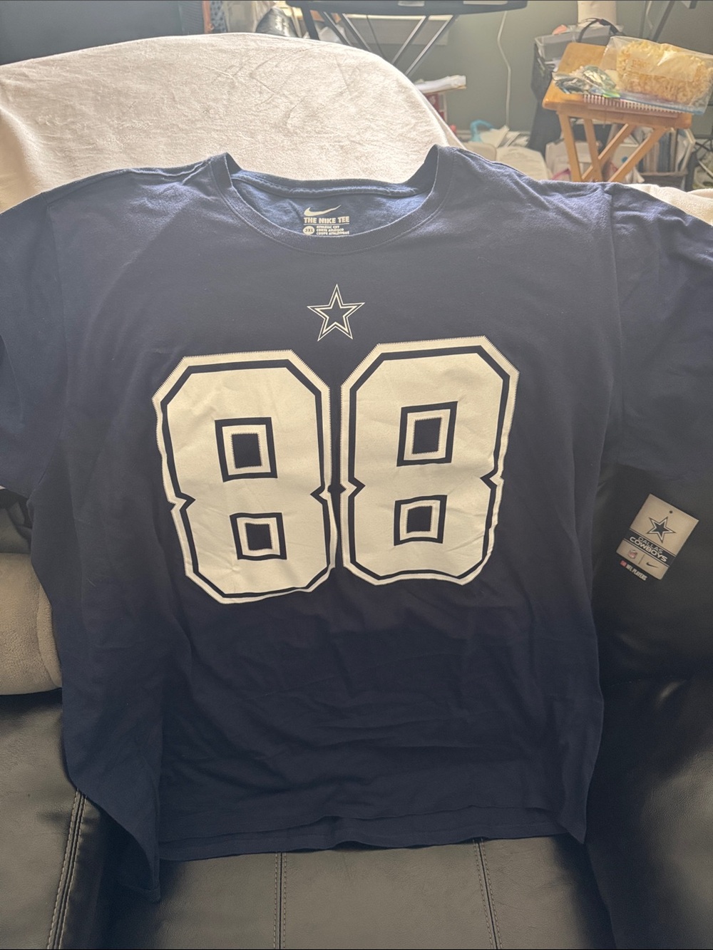 NFL Navy Dallas Cowboys Tee with White 88 and Star